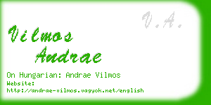 vilmos andrae business card